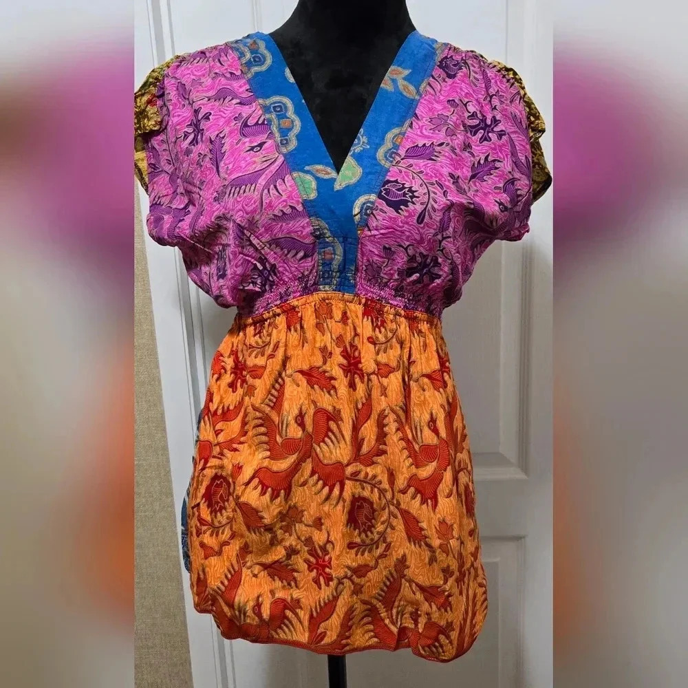 Patchwork Cotton Top #264 - Picture 1 of 6